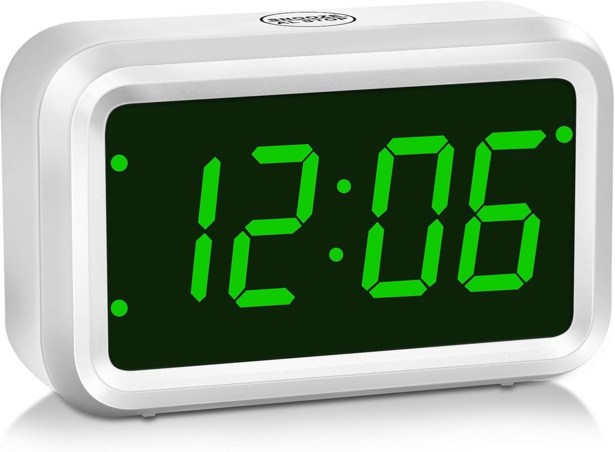 Draadloze Wekker met Groot LED/LCD Display en Snooze - Batterijgevoed