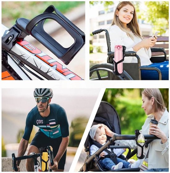 Universele Fiets Flessenhouder - Dubbele Set voor Fiets, Kinderwagen en Rolstoel — afbeelding 5