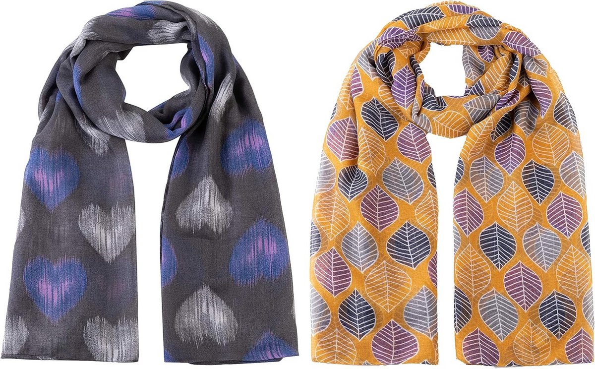Set van 2 Dames Sjaals - Stijlvolle Warme Wraps voor Elke Gelegenheid