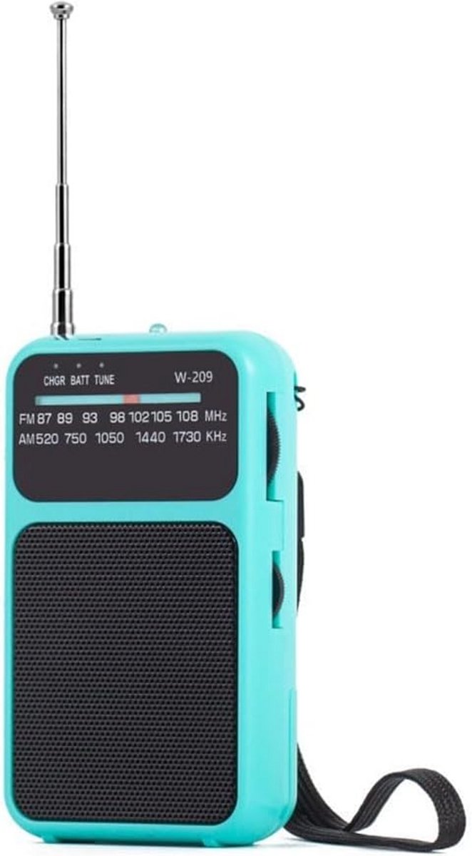Draagbare AM/FM/SW Radio met Batterijvoeding - Compact Zakformaat voor Noodgevallen
