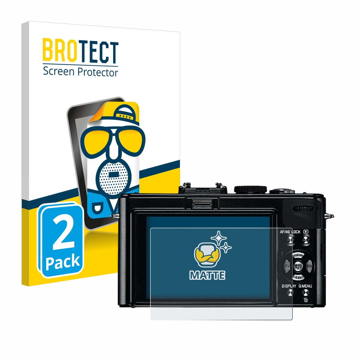 BROTECT - Screenprotector voor Leica D-Lux 5 - Folie Beschermfolie matte 2 Stuks