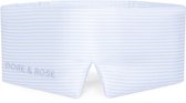 Dore & Rose - Slaapmasker - Oogmasker - Zijden Slaapmasker Voor Mannen en Vrouwen - Deep Sleep Mask - Eye Mask - Verduisterend - Wallen - Gestreept blauw