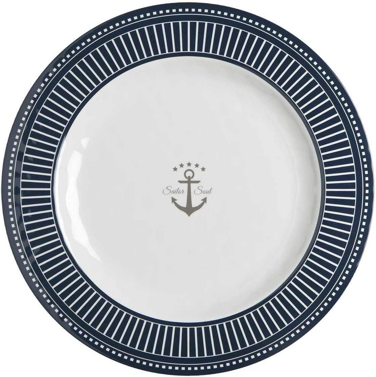 Ronde Dinerborden 28 cm Melamine – Zeemanslook – BPA-vrij
