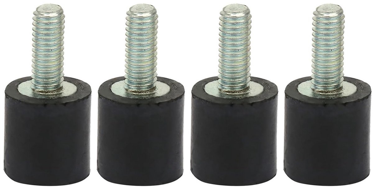 4x Trillingsdempende Rubber Bussen met Bouten - Schokdempers voor Machines en Apparatuur