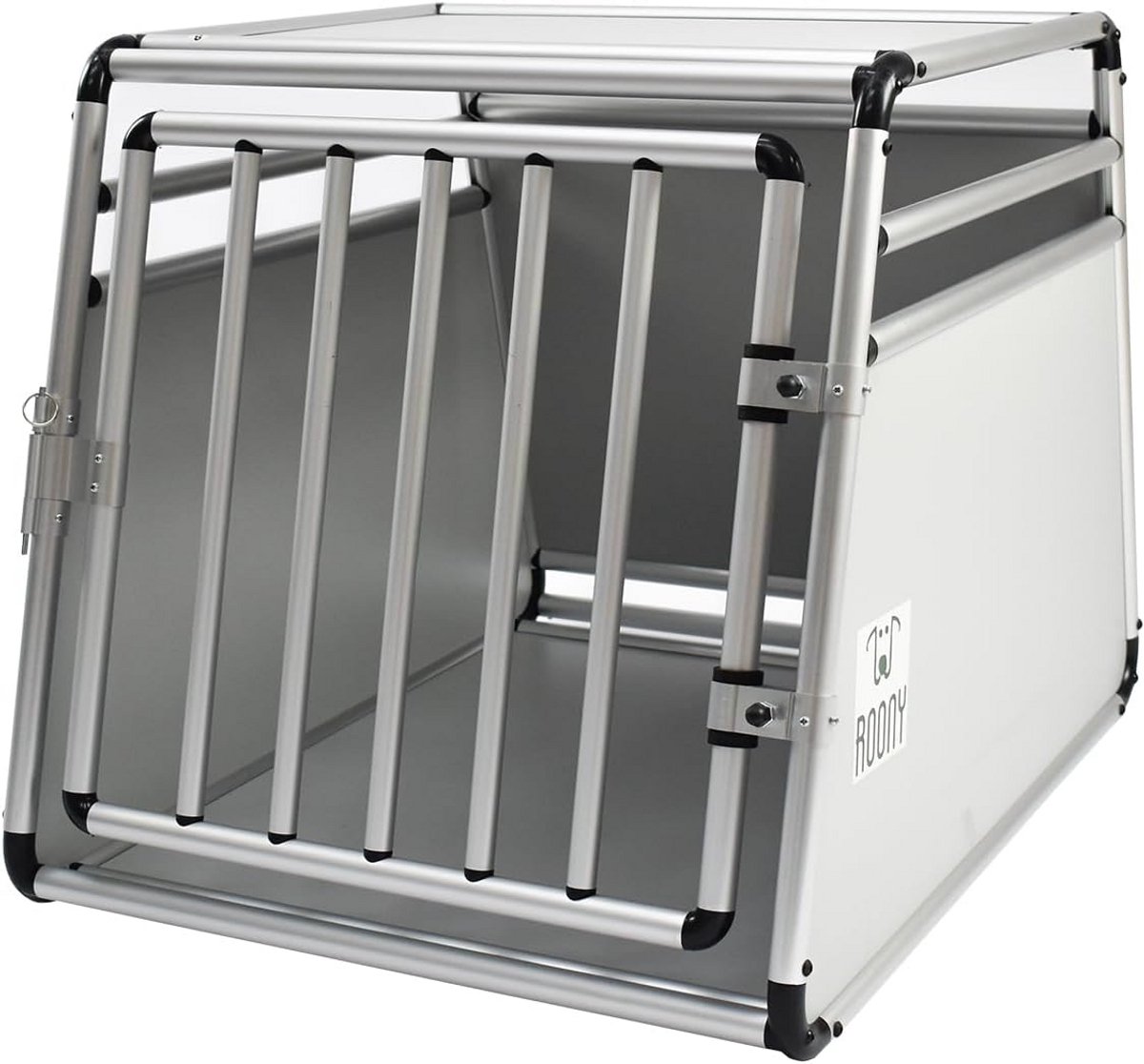 Ronde Honden Bench Aluminium - Veilig Transportkooi Auto Maat M