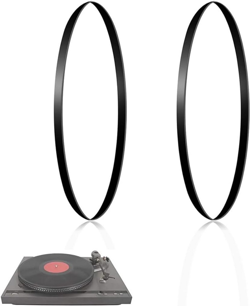 2x Elastische Rubberen Aandrijfriem voor Draaitafel Platenspeler