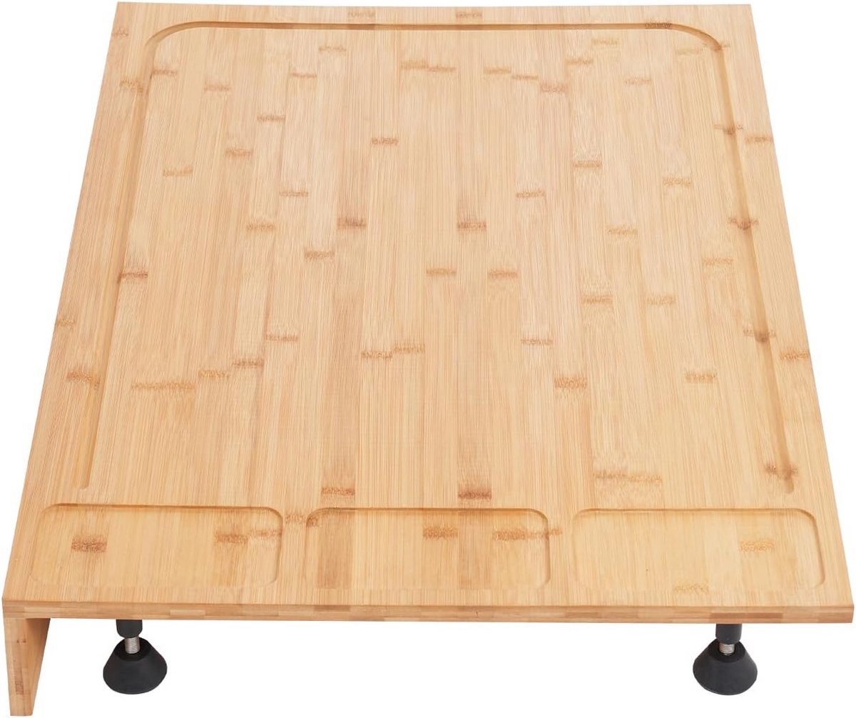 Grote Bamboe Afdekplaat voor Fornuis of Keukenwerkblad - Houten Snijplank 75x54 cm