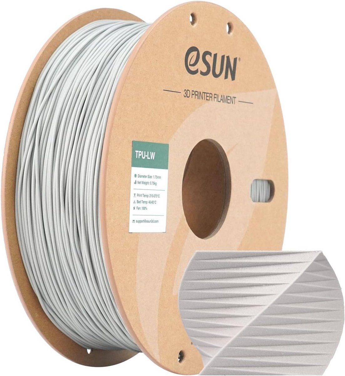 Lichtgewicht TPU Filament 1.75mm voor 3D Printer, Schuimend Modelmateriaal