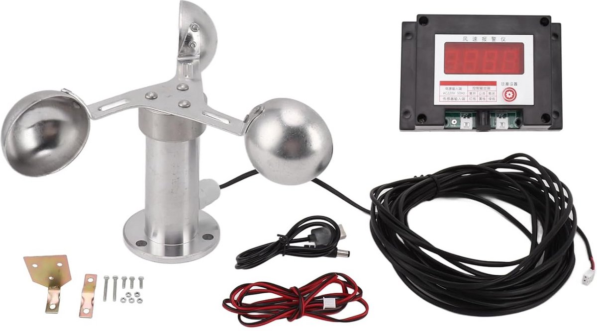 Professionele Windmeter voor Torenkranen en Kranen - Alarmfunctie & Dataopslag