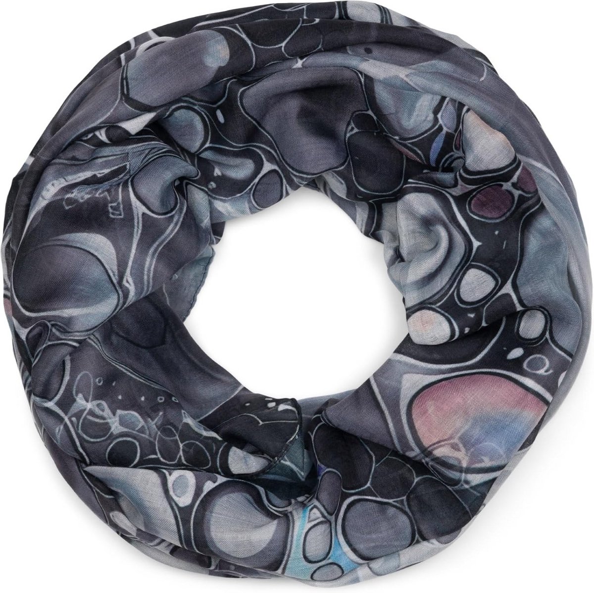 Dames Loop Sjaal met Abstract Kleurrijk Gietpatroon voor Elk Seizoen