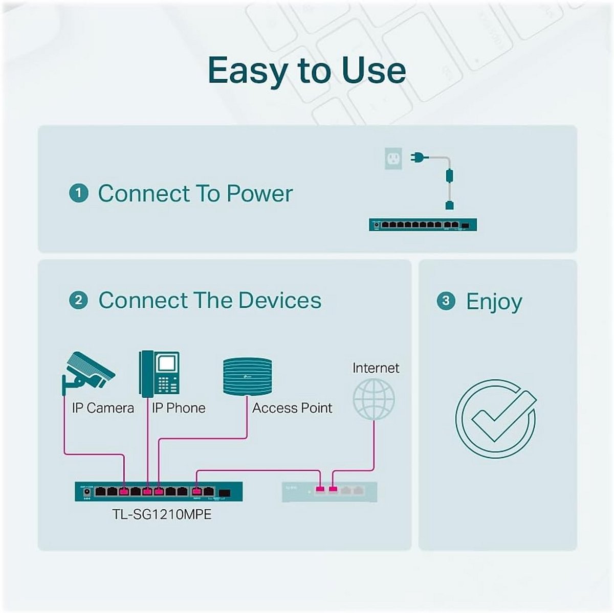 10-Poorts Gigabit Switch met 8 PoE+ Poorten (123W Budget) | Eenvoudig Beheerd | Inclusief SFP Slot