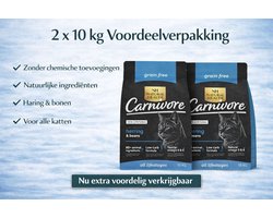 Natural Health graanvrij kattenvoer Adult Carnivore Fish & Beans 2 x 10 kilo - kat