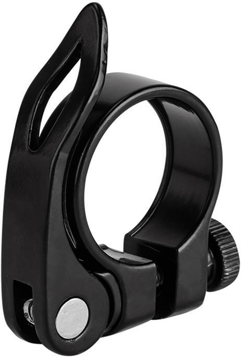 Zadelpenklem met Snelle Klem 31,8 mm Fiets Zadelbevestiging Zwart