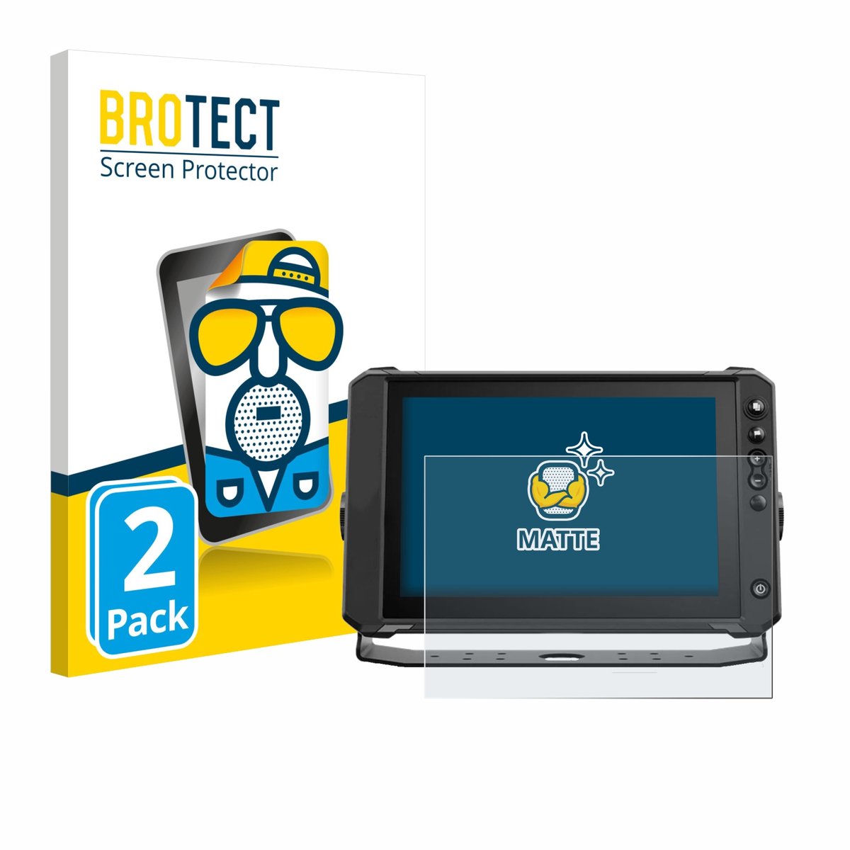 BROTECT - Screenprotector voor Lowrance Elite FS 10 - Folie Beschermfolie matte 2 Stuks