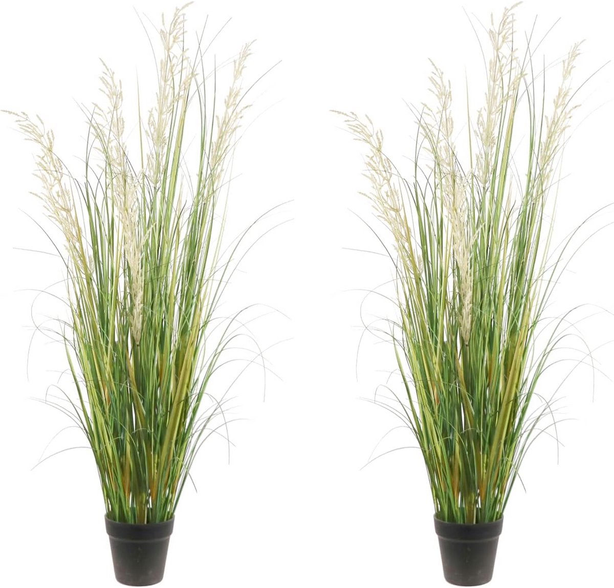 Kunstplant 119cm 2 stuks - Realistisch gras voor binnen - Decoratief groen voor elke ruimt