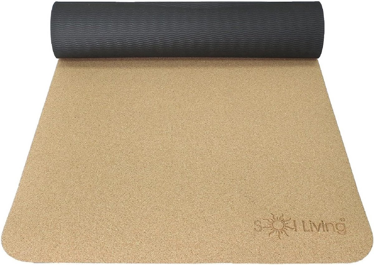 Yogamat van natuurlijk boomrubber, antislip, opvouwbaar, 60 x 182 cm
