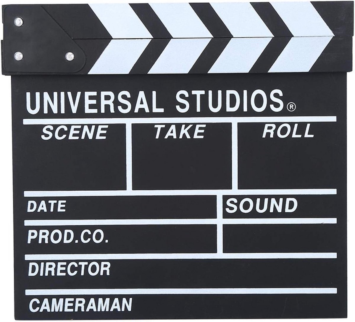 Houten Filmklapper Regisseur Claquette Film Actie Clapperboard Requisite