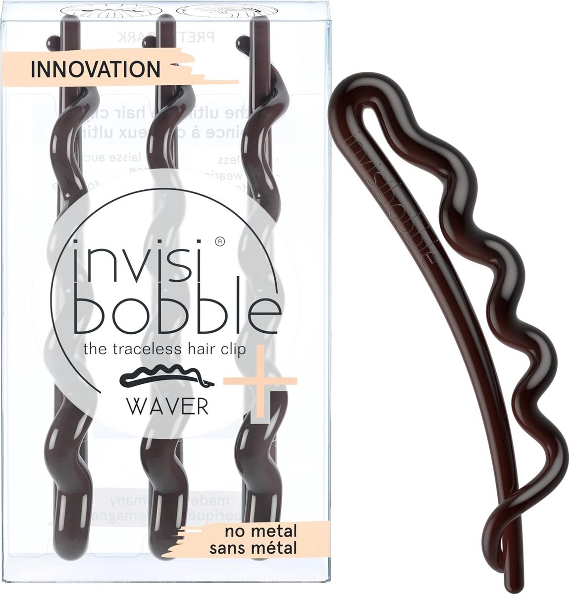 Invisibobble Waver Pretty Dark - Golvend Haarstijlmiddel voor Natuurlijke Look