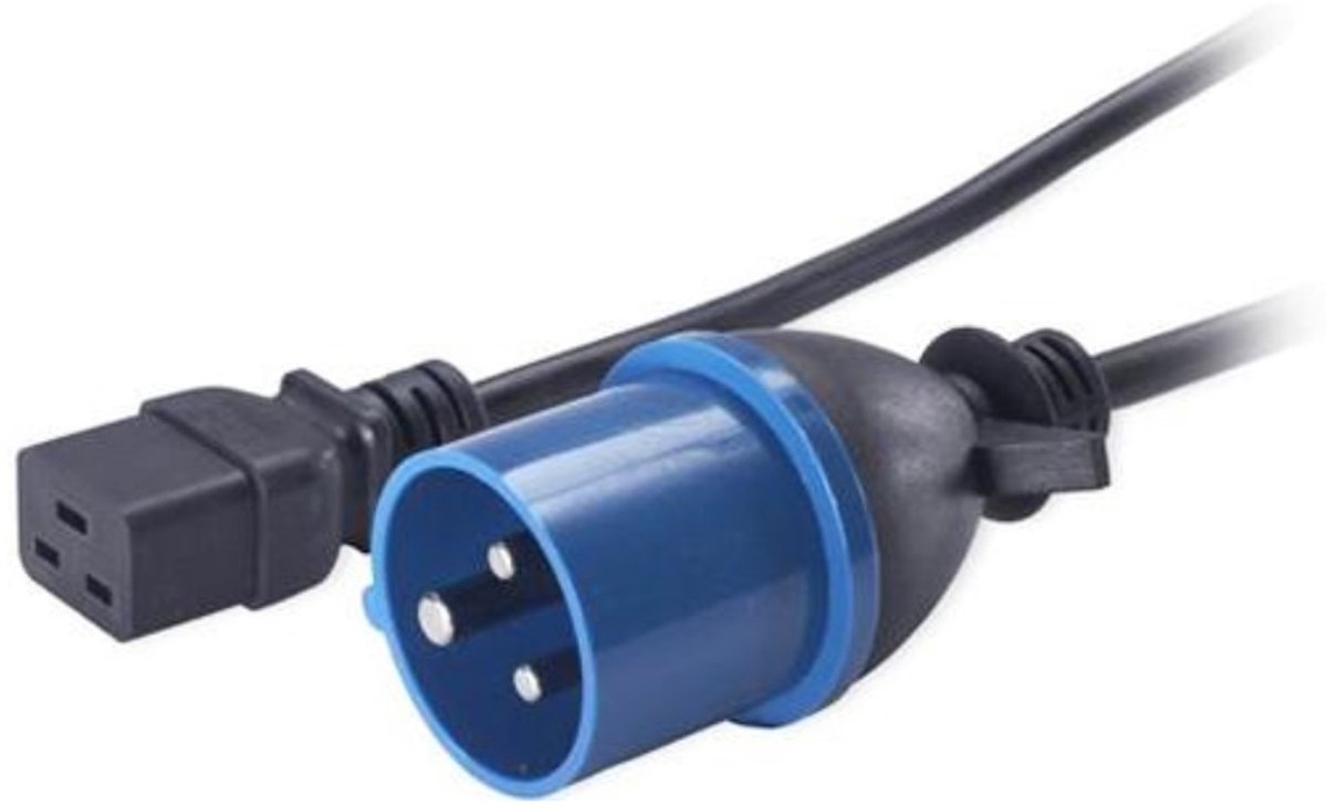 C19 - CEE 3-pins 16A stroomkabel - 3 meter