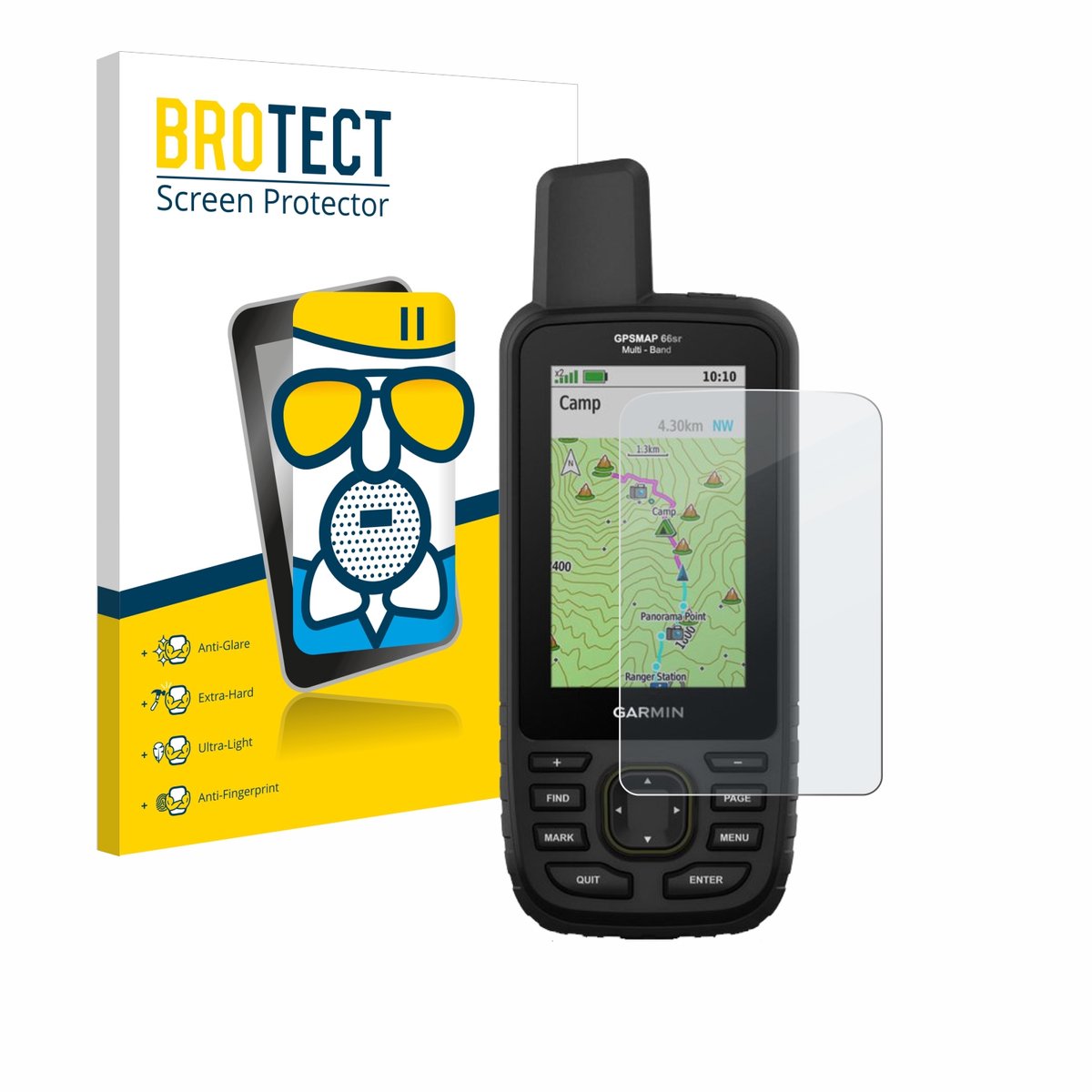 BROTECT - Screenprotector voor Garmin GPSMAP 66sr - Folie Beschermfolie Beschermglas matte