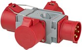 Brennenstuhl CEE-adapter stroomverdeler IP44 (1x CEE-stekker 400V/32A & 3x CEE-aansluitingen 400V/32A) voor de bouwplaats