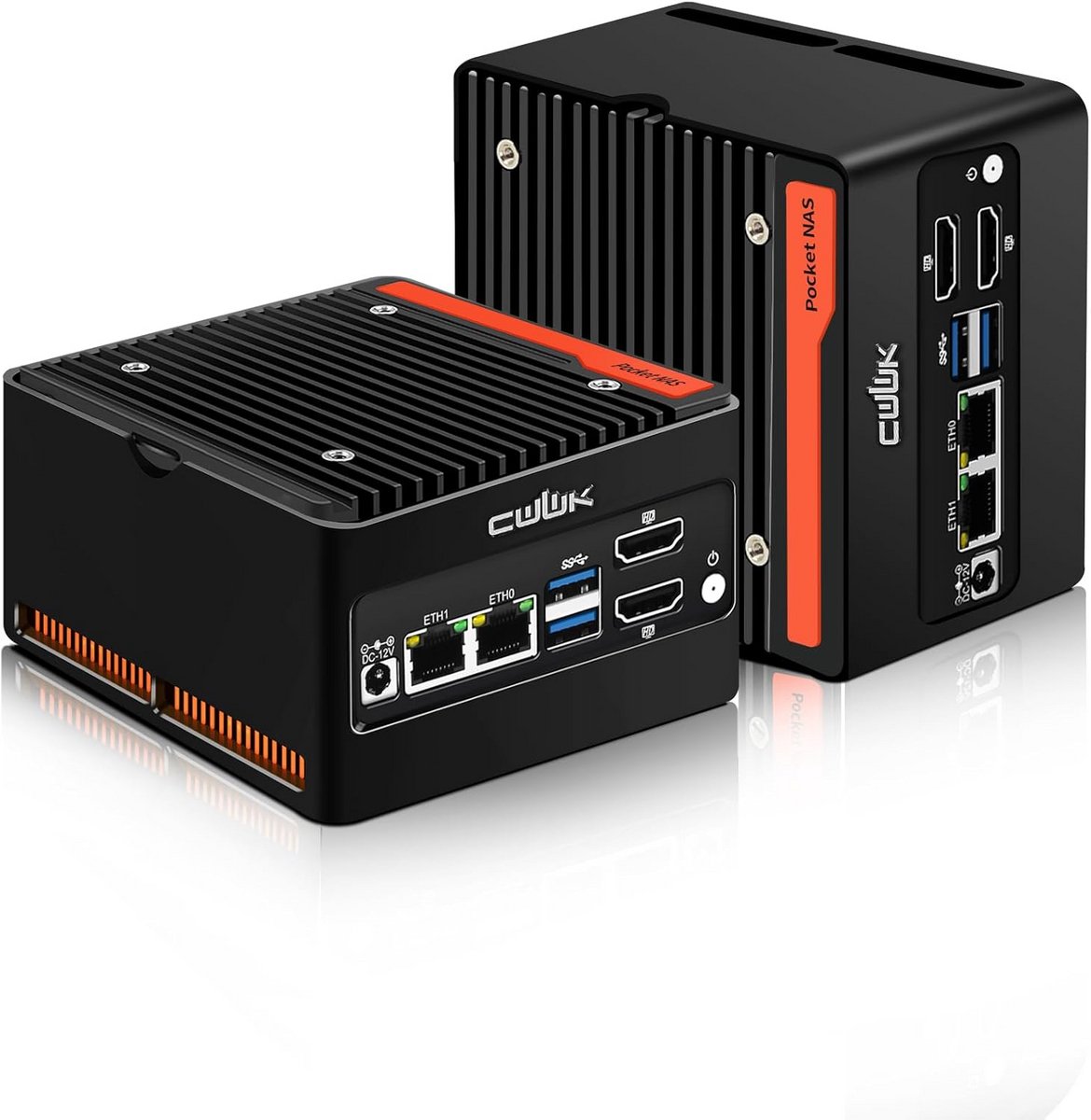 Mini Pocket NAS PC Barebone met 4 M.2 NVMe Slots en 2 x 2.5GbE LAN