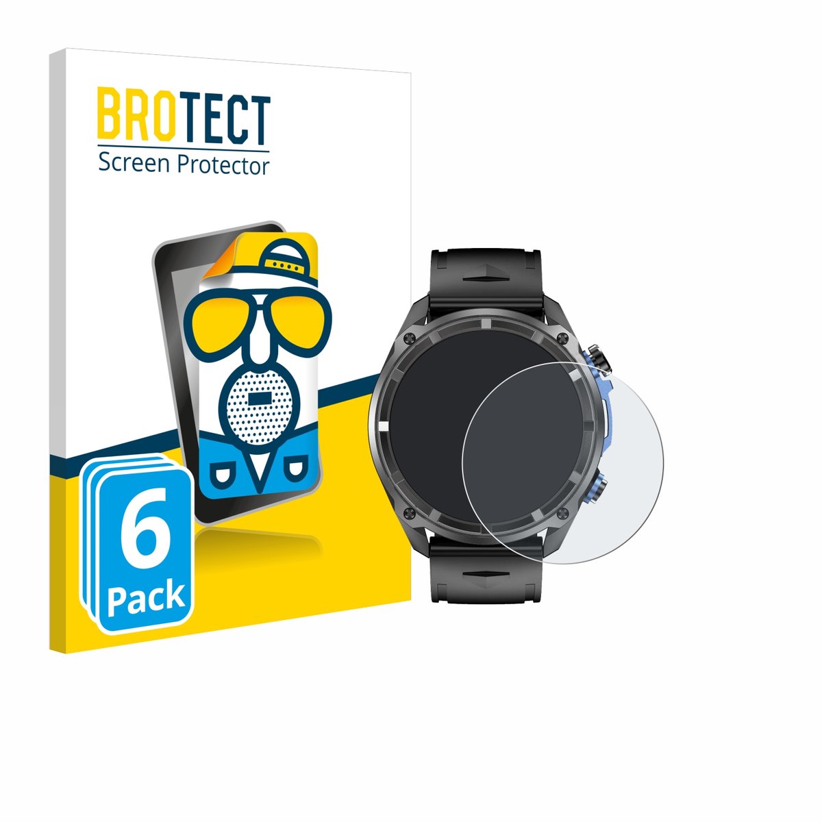 BROTECT - Screenprotector voor Rogbid GeoX1 1.43" - Folie Beschermfolie matte 6 Stuks