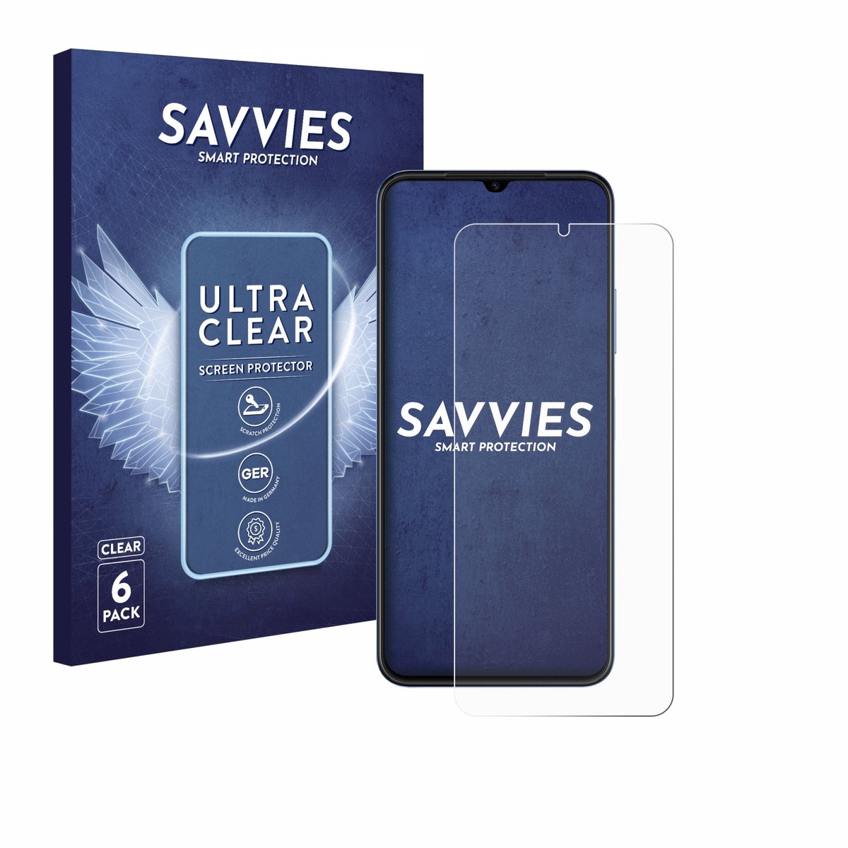 Savvies - Screenprotector voor Huawei Nova Y61 - Folie Beschermfolie transparant 6 Stuks