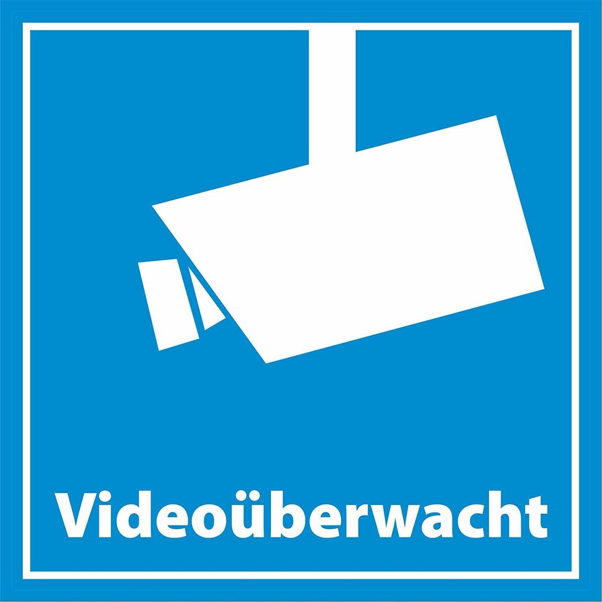 10x Sticker Videobewaking Camera Toezicht Zichtbaar Waarschuwing