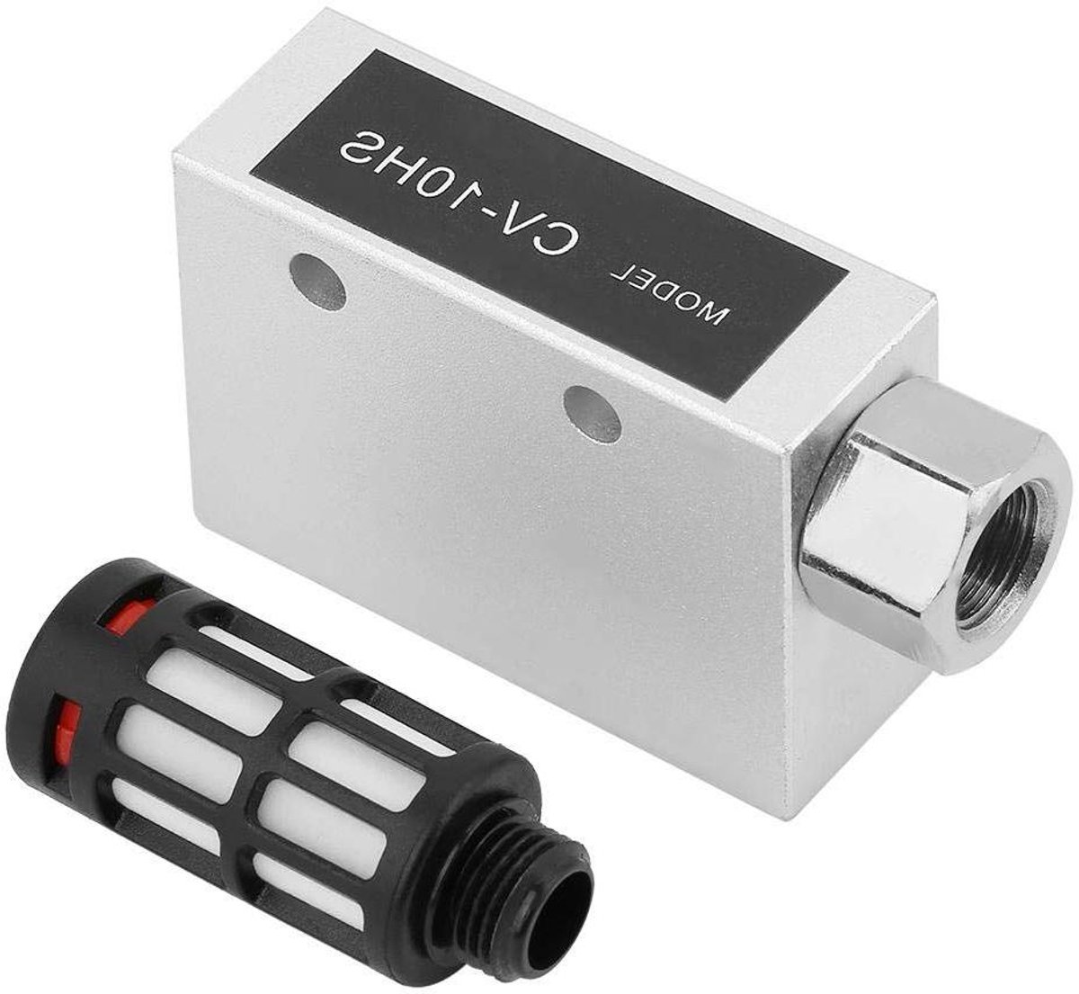 Pneumatische Vacuümgenerator met Geluiddemper - Luchtuitlaat, Vacuümgeneratorklep, Demper