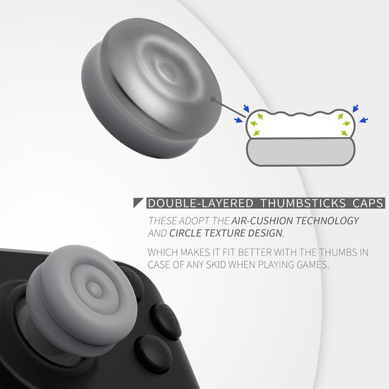 Set van 4 Siliconen Thumbstick Grips voor Steam Deck & PS Portal - Extra Grip en Bescherming — afbeelding 5