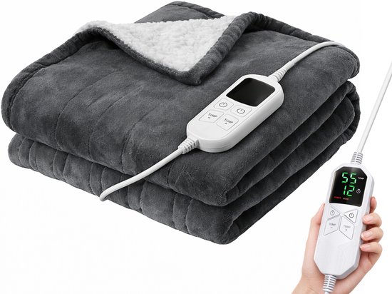 Elektrische Warmtedeken 130x180 cm met 8 Warmtestanden - Elektrische - €49,95