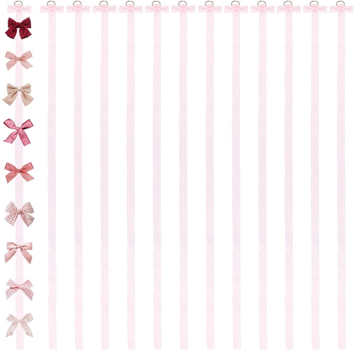 Haaraccessoire Organiser - Roze Polyester Strikhouderlint - 99 cm lang