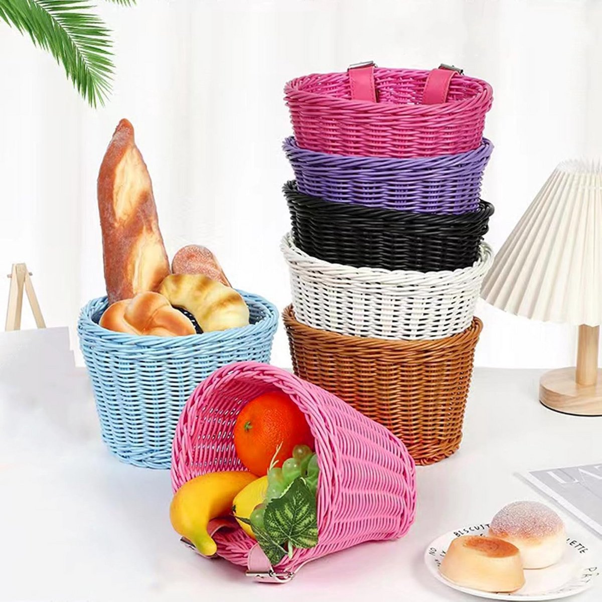 Handwoven Fietsmand voor Kinderen - Stuurmand voor Jongens en Meisjes - Waterafstotend Draagmandje voor Fietsen, Wandelen en Picknicken