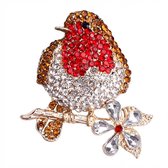 Luxury Bird Broche voor Dames – Elegante Strass Vogel Broche – Modieuze Dierenbroche voor Kleding & Accessoires