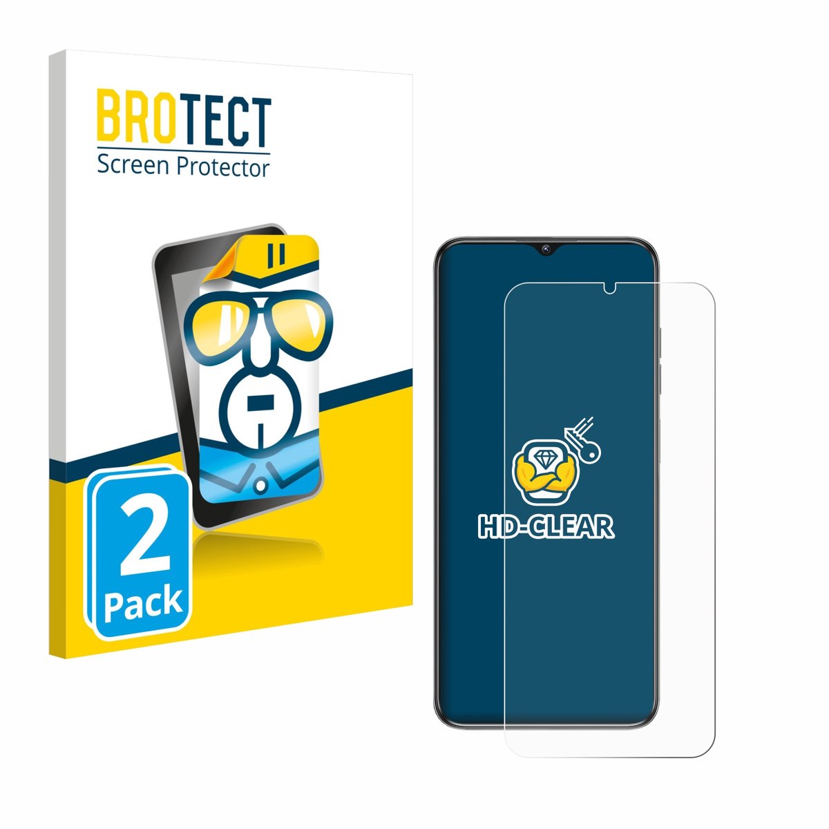 BROTECT - Screenprotector voor Oukitel C1 - Folie Beschermfolie transparant 2 Stuks