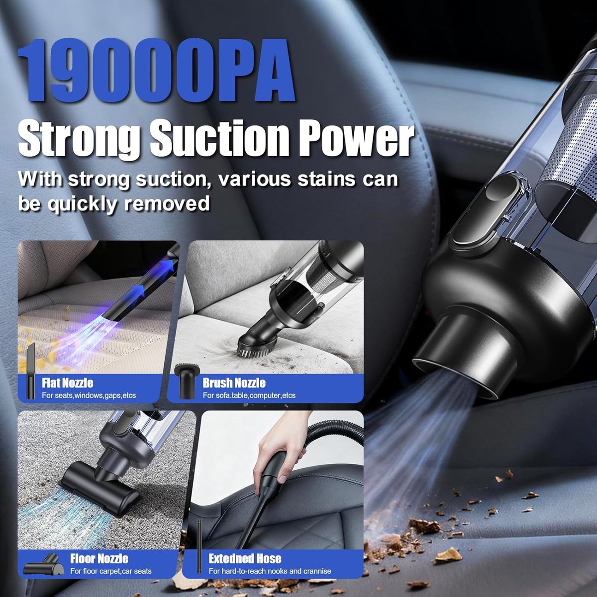 Abkantoor Draadloze Kruimeldief 19.000Pa met HEPA Filter - Abkantoor - €300,00