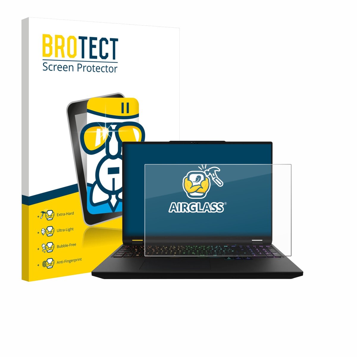 Screenprotector voor XMG Apex 16 Max Beschermglas transparant
