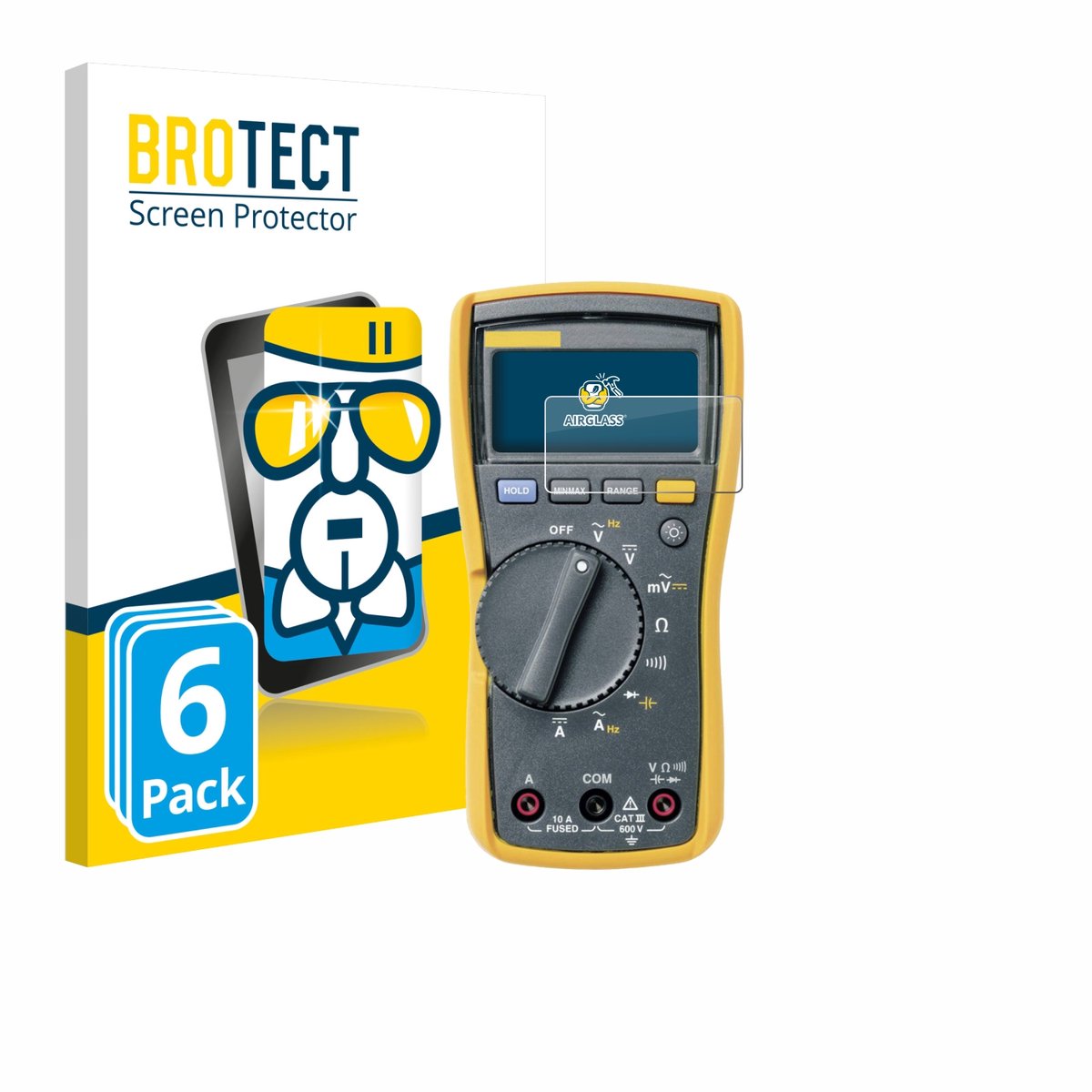 Screenprotector 6 Stuks voor Fluke MultiMeter 115 Beschermglas transparant