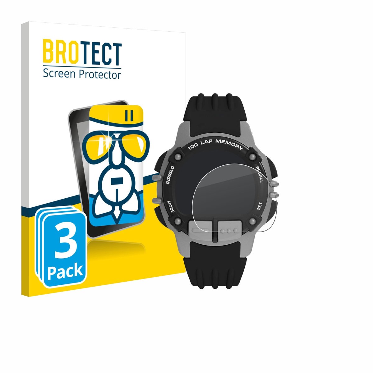 Screenprotector 3 Stuks voor Timex Ironman TW5M63200 Beschermglas transparant