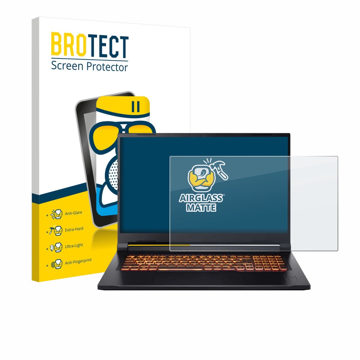 BROTECT - Screenprotector voor Acer Nitro V 17 AI - Folie Beschermfolie Beschermglas matte