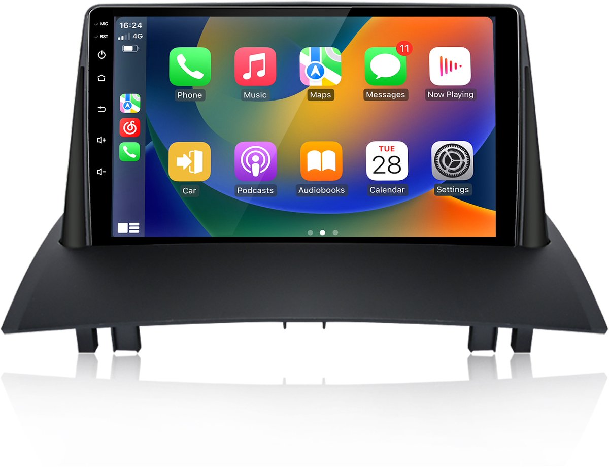 JUNSUN Autoradio - Geschikt voor Renault Megane II 2002, 2003-2009 - Android 15 - Draadloos Carplay & Android Auto - 9 Inch HD IPS Touchscreen - GPS Slim navigatiesysteem, USB, Bluetooth, Wifi ,2GB+32GB, 2DIN, DSP, Quad-core processor