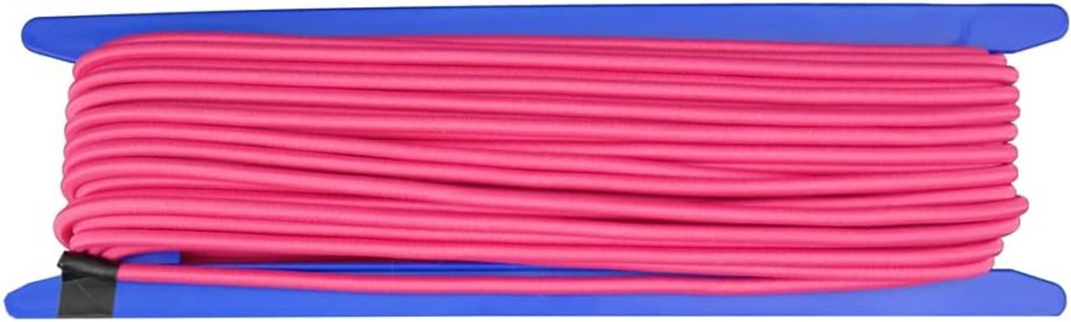 Elastiek Expander Touw - Rekbaar Koord - Outdoor Bevestiging - Fluorescerend Onder Blacklight - 20 Meter 5mm - Neon Roze