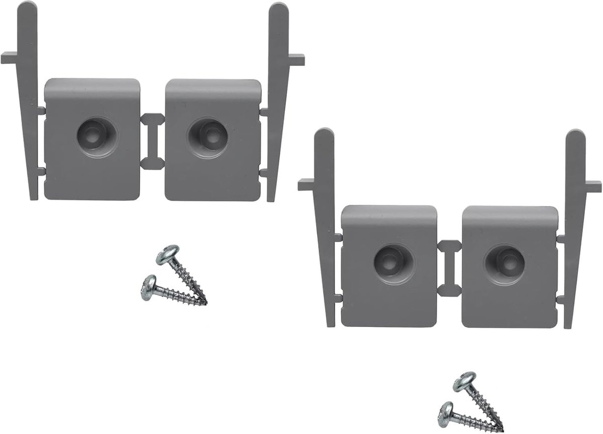 Montagebeugels - Bevestigingshouders - Dakramen Monteren - Set van 4 - 163 x 142 x 2 cm - Grijs