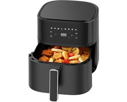 Dewelling 625A Heteluchtfriteuse 6,5L – 1700W Airfryer met Metalen Binnenbak – 80-200°C – Zwart