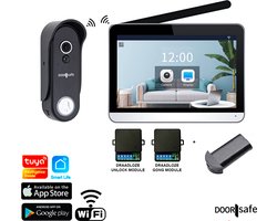 Doorsafe 4656 + WIFI & APP + extra accu | HD draadloze internet camera deurbel + 7