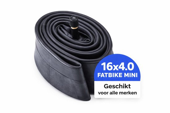 Fatbike binnenband 16×4 inch extra sterk rubber mini fatbike Ouxi C80 Qmwheel V20 EB16 standaard ventiel