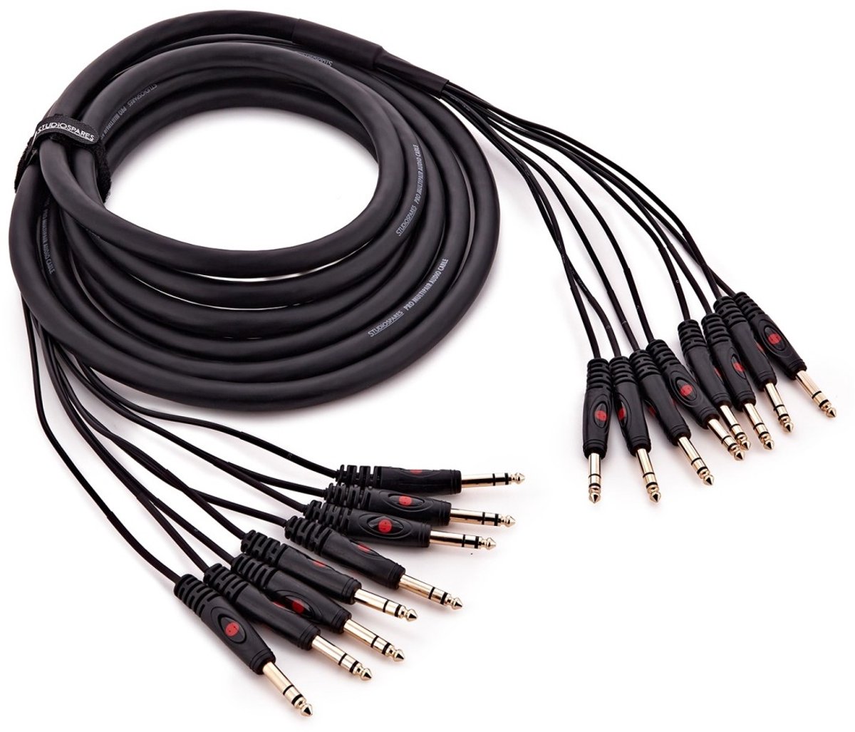 Studiospares 8-weg voorgevormde TRS 6,35 mm kabel, 5m