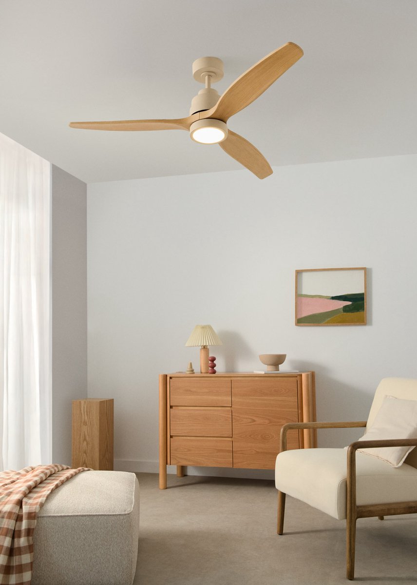 CREATE - Stille plafondventilator van 40 W met technische ABS-bladen, verkrijgbaar in verschillende maten - M - Met licht - Afstandsbediening - WIND STYLANCE – foto 4