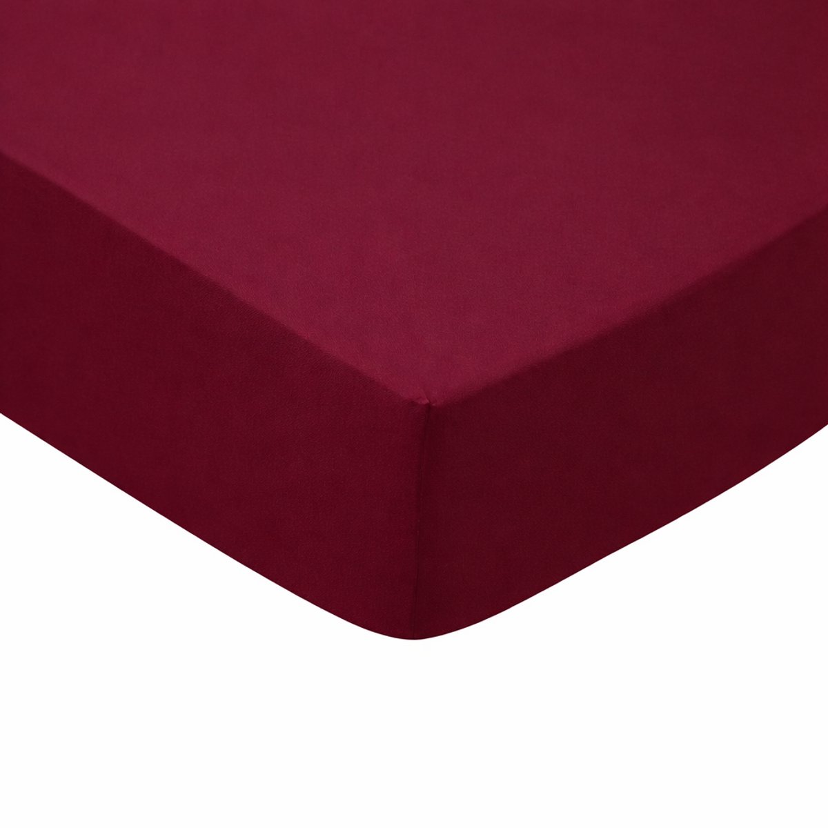 Cinderella Hoeslaken Katoen - 180x220 cm - Litsjumeaux XL - Aubergine - Hoekhoogte 20 cm